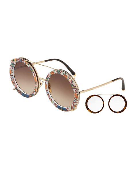 dolce gabbana clip on sunglasses